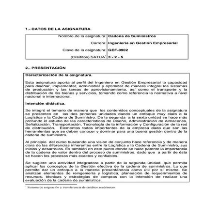 Cadena de suministros ige 2009