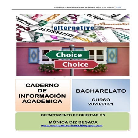 Caderno de información académica para bacharelato 2021 