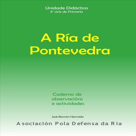 A Ría de Pontevedra. Caderno de observacións e actividades