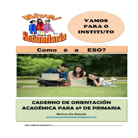 Caderno de información académica para 6º de Educación Primaria