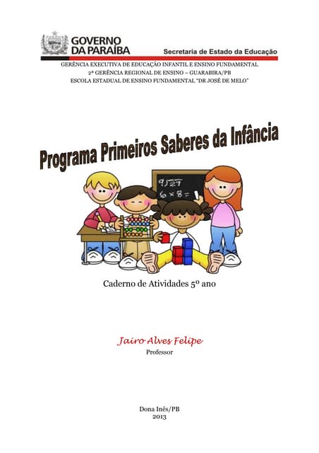 Caderno de atividade - 5º ano - Pro...
