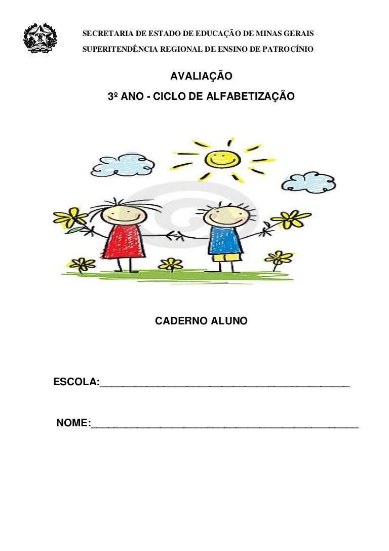 Caderno de avaliação 3º ano língua portuguesa aluno