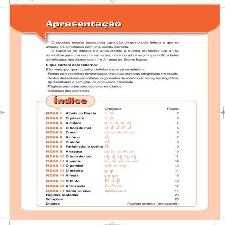 Fichas de consolidação casos de leitura / padrões ortográficos 1º ano 1º ciclo