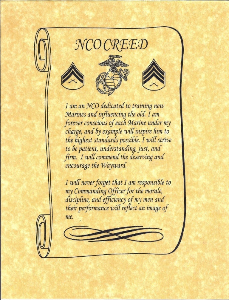 Printable Pdf Nco Creed - Cadfbacf E175 457e 9e2c 9c1c0730dd9e 150306185602 Conversion Gate01 Thumbnail 4 