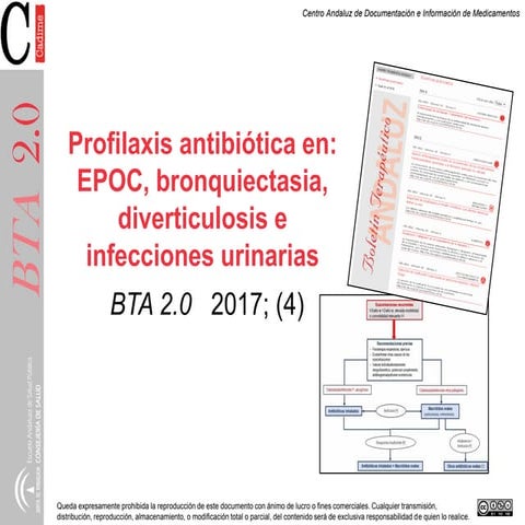Profilaxis antibiótica en: EPOC, bronquiectasia, diverticulosis e infecciones...
