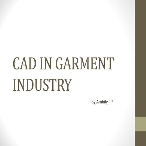 Cad in garment industry