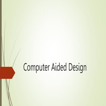 CAD Introduction in CAD CAM CIM subject | PPTX