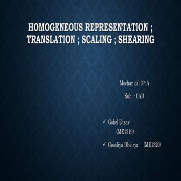 Homogeneous representation