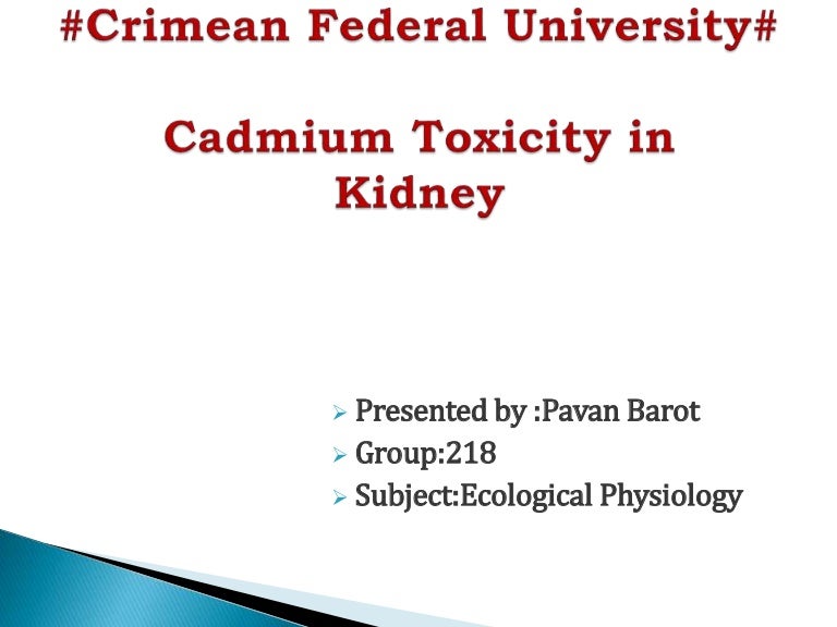 Cadmium toxicity