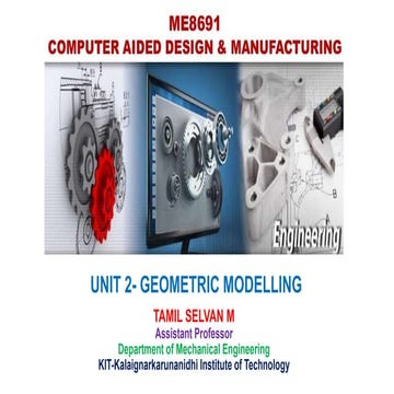 UNIT 2- GEOMETRIC MODELLING