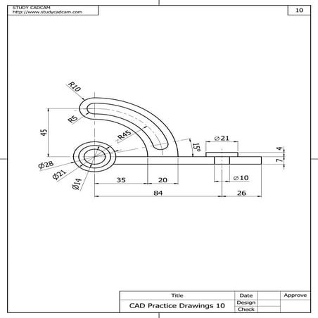 Cad practice drawings 10