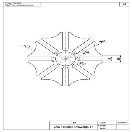 Cad practice drawings 14