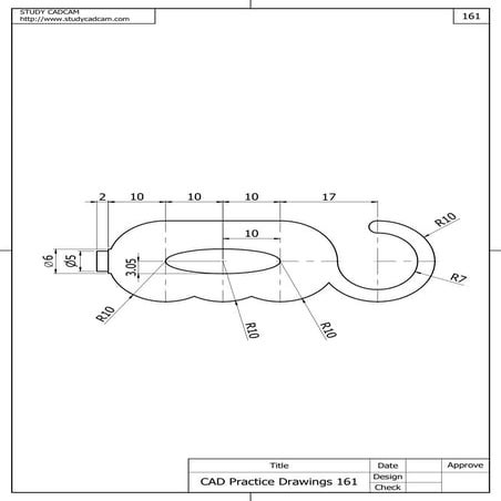Cad practice drawings 161 170