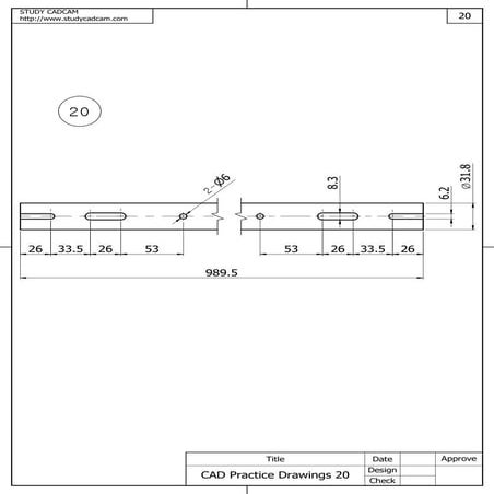 Cad practice drawings 20