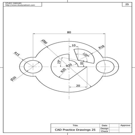 Cad practice drawings 25
