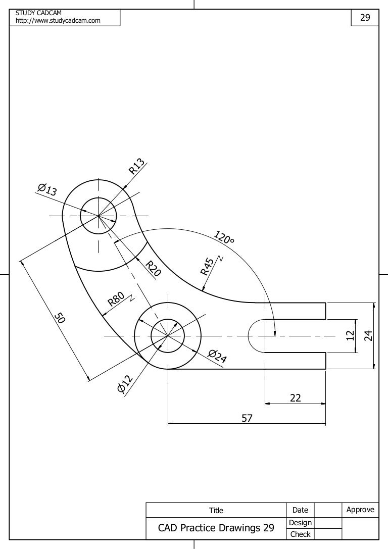 Cad practice drawings 29