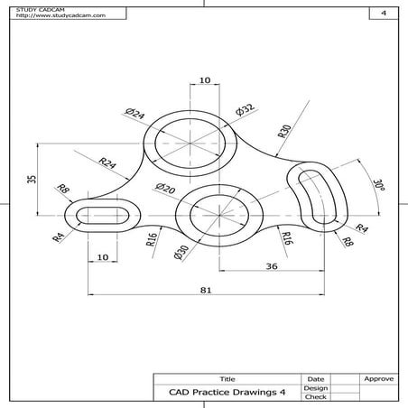 Cad practice drawings 4