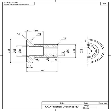 Cad practice drawings 40
