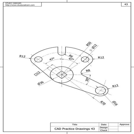 Cad practice drawings 43