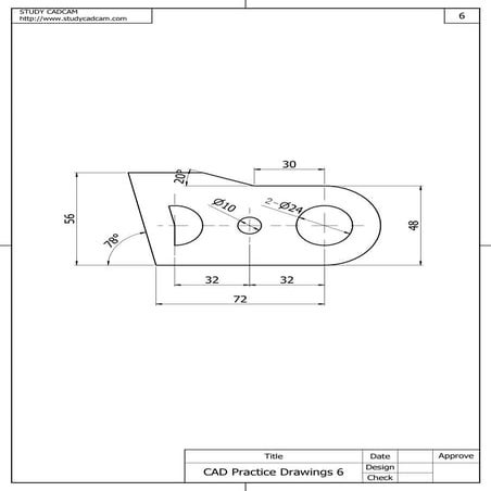 Cad practice drawings 6