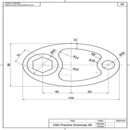 Cad practice drawings 60