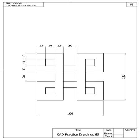 Cad practice drawings 65