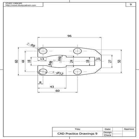 Cad practice drawings 9