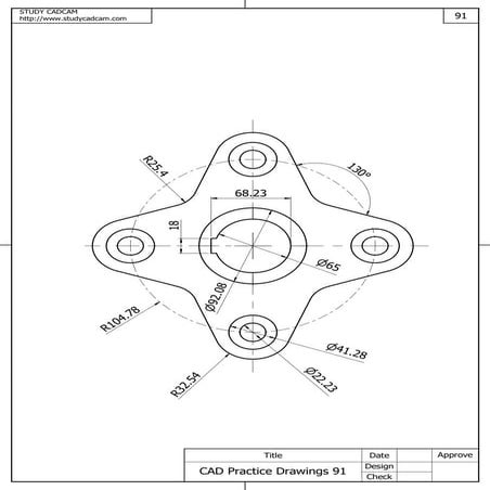 Cad practice drawings 91 100