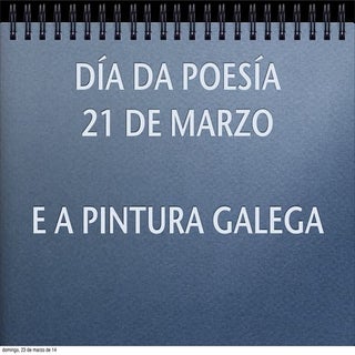 O DÍA DA POESÍA E A PINTURA GALEGA