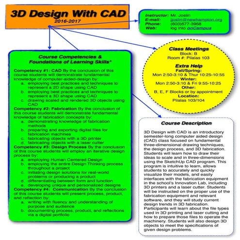 Cad syllabus 2016 2017