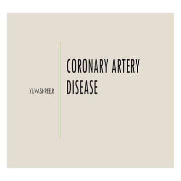 Coronary artery disease on general medicine | PPTX