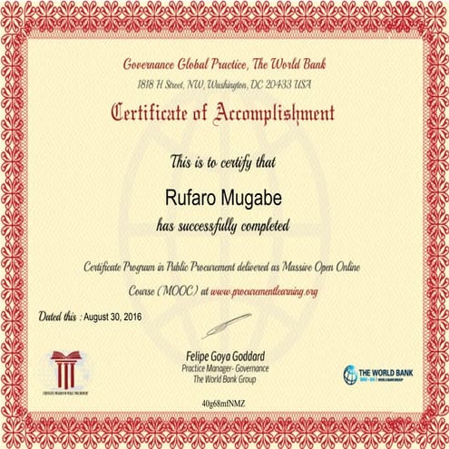 PUBLIC PROCUREMENT Certificate | PDF