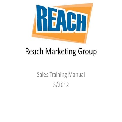 Reach Sales Training Manual