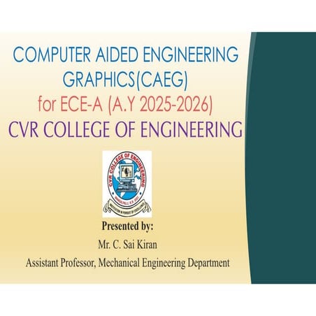 Computer Aided Engineering Graphics Notes till Mid-I Syllabus