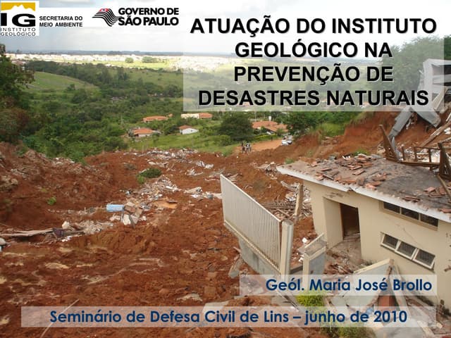 Atuação do Instituto Geológico na p...