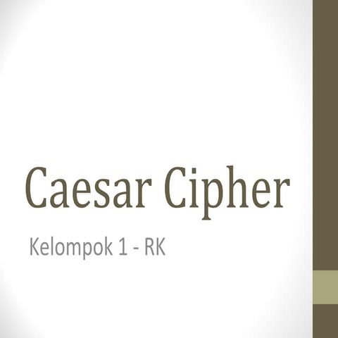 Caesar cipher kel1 | PPT
