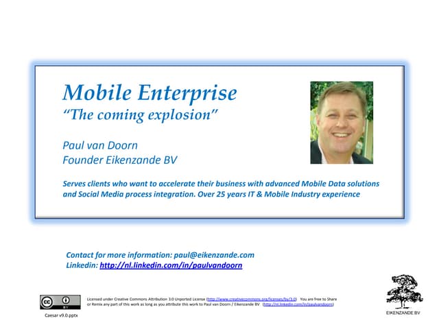 Mobile Enterprise, the coming explosion
