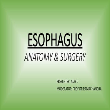 Carcinoma of Esophagus surgical management