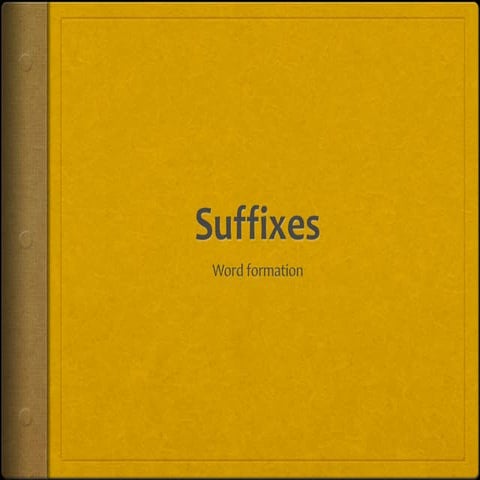 Suffixes 