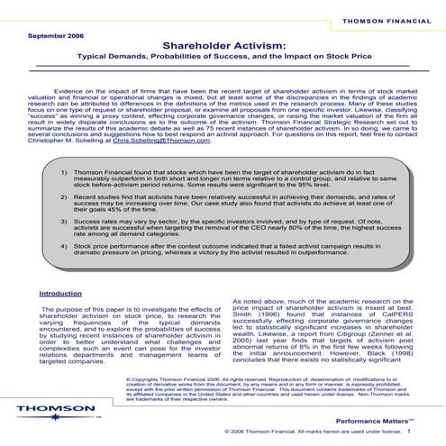 Shareholder Activism