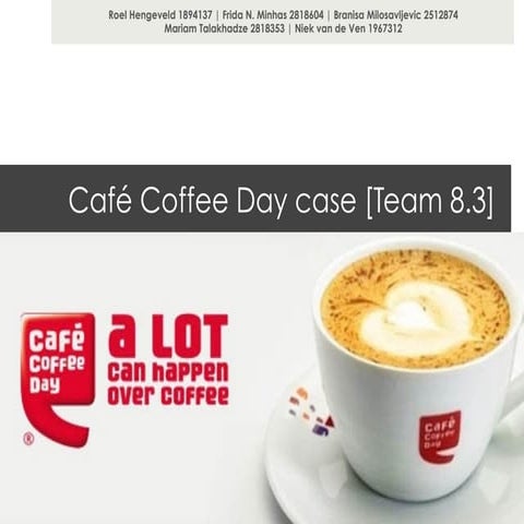 Café coffee day - case presentation