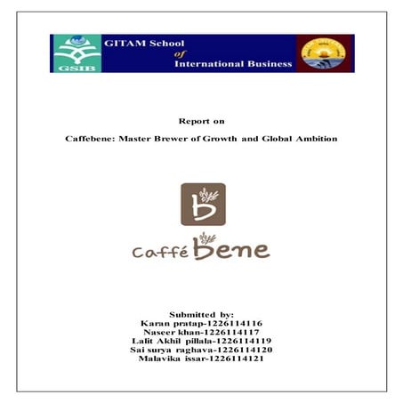 Caffebean case study report 