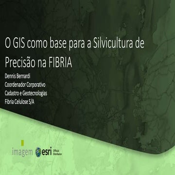 O GIS como base para a Silvicultura de Precisão na FIBRIA