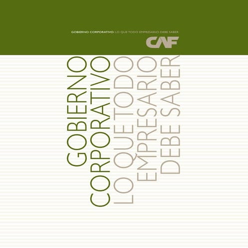 #CAF Gobierno Corporativo Lo que todo empresario debe saber