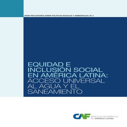 Caf informe agua y saneamiento 2013