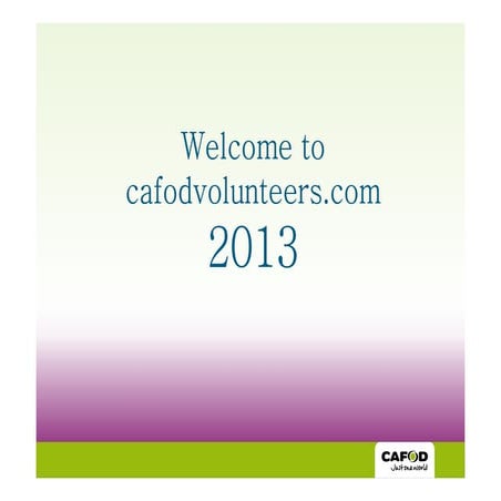 Cafod volunteer slideshare