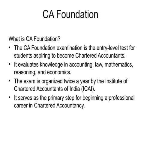 Introduction to CA _Foundation Exam 2025