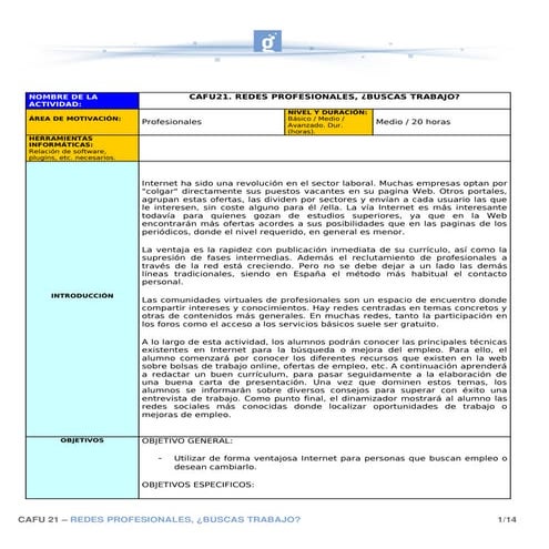 Redes Profesionales(Curriculum Cartas Subir A Web)