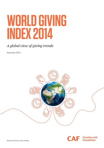 CAF World Giving Index (WGI) 2014 Report