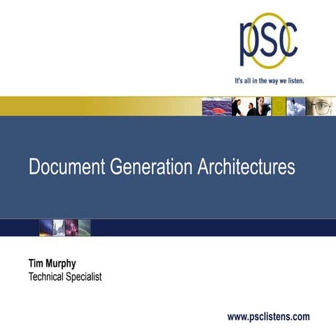 Cag document generation achitecture
